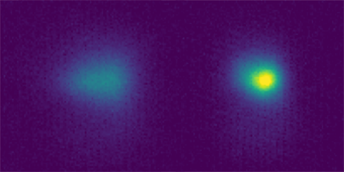 Seeing collisions in cold molecular clouds