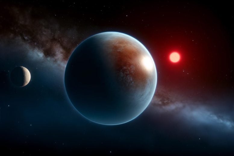 Concept art illustration of cool exoplanet stars